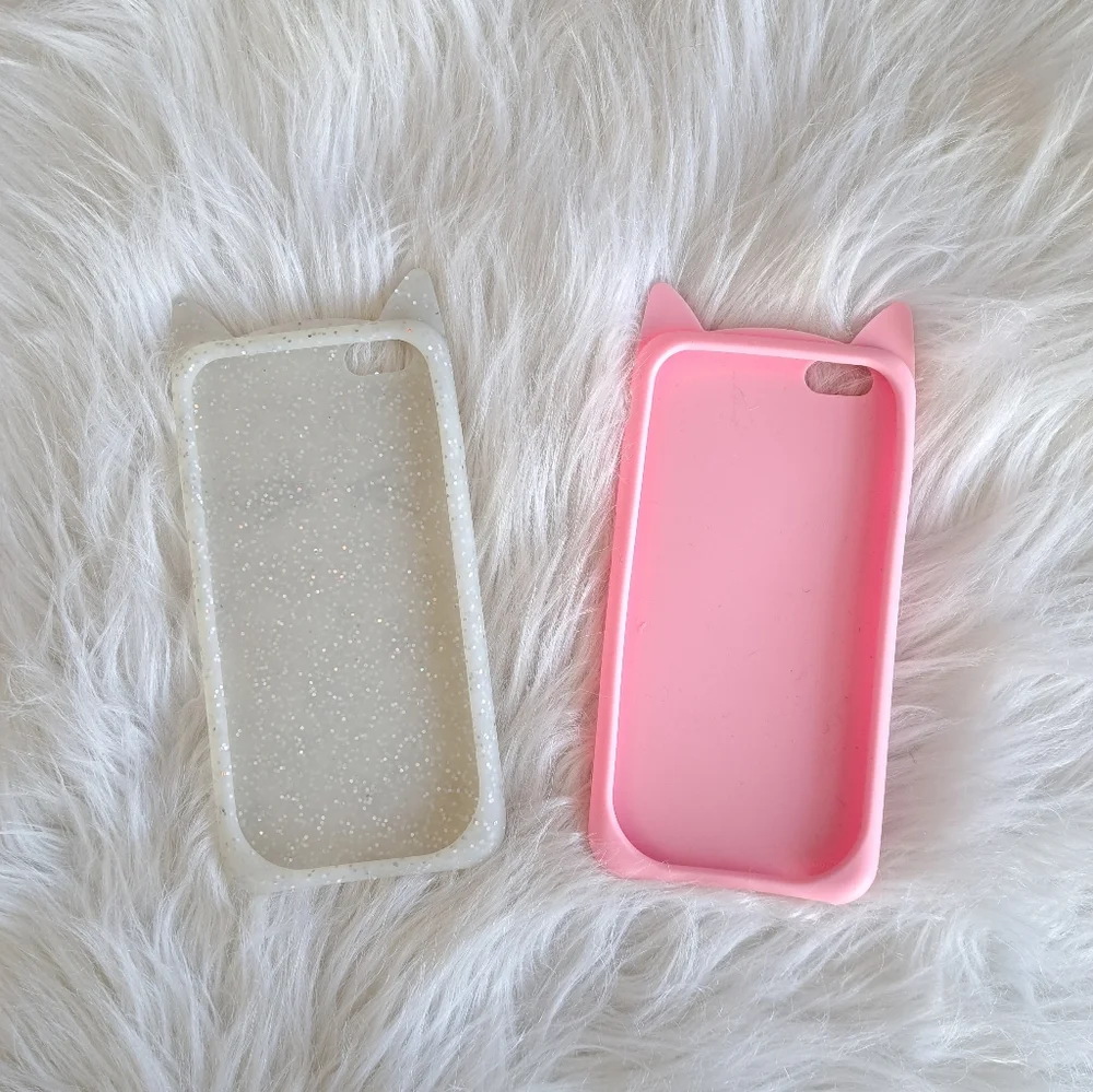 Set of 2 rubber cell phone cases